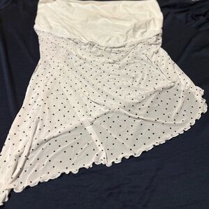 Wild Fable White Asymmetrical Polka Dot Skirt